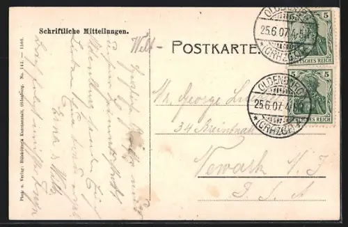 AK Oldenburg / O., Elisabethstrasse mit Hunte