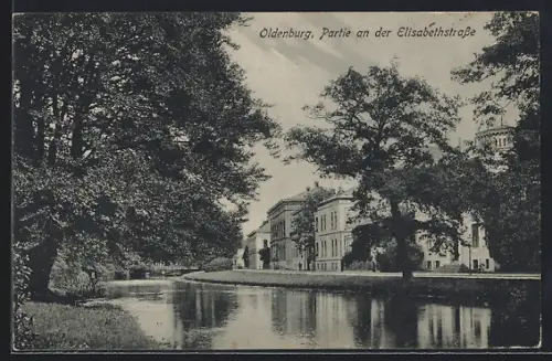 AK Oldenburg / O., Partie an der Elisabethstrasse