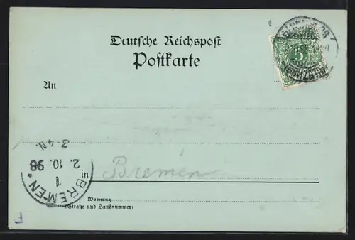 Mondschein-AK Oldenburg / O., Elisabeth-Anna-Palais