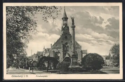 AK Oldenburg i. O., Friedensplatz