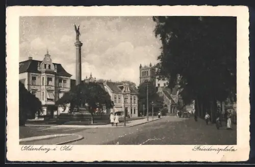 AK Oldenburg i. Old., Friedensplatz