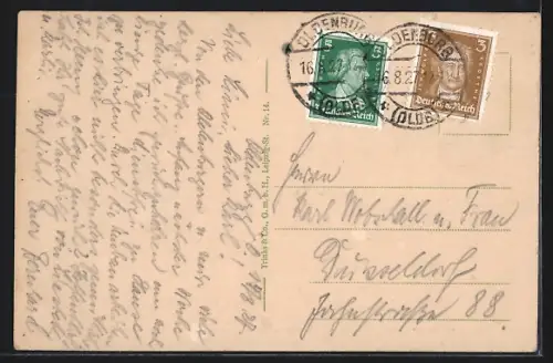 AK Oldenburg i. O., Siegessäule, Friedenskirche