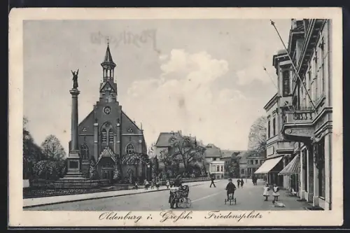 AK Oldenburg i. Grossh., Friedensplatz