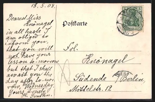 AK Sieber i. H., Ortsansicht mit Kirche