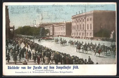 AK Berlin, Rückkehr von der Parade auf dem Tempelhofer Feld