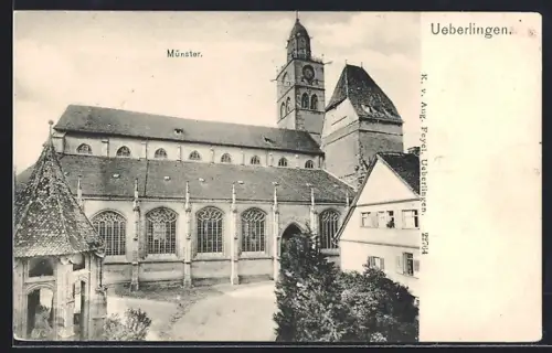 AK Ueberlingen / Bodensee, Partie an der Münster