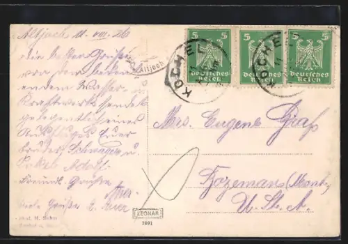 AK Walchensee, Blick auf das Walchenseekraftwerk, Europas grösstes Wasserkraftwerk