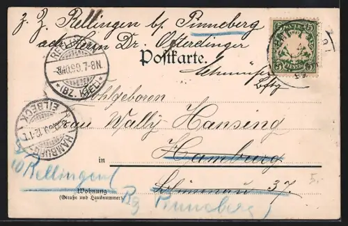 AK München, Partie in der Ludwigstrasse
