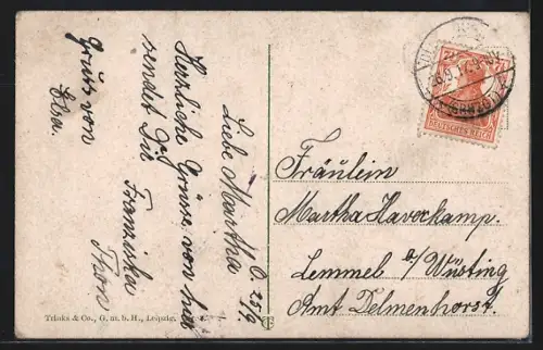 AK Oldenburg i. Gr., Bank auf dem Cäcilienplatz