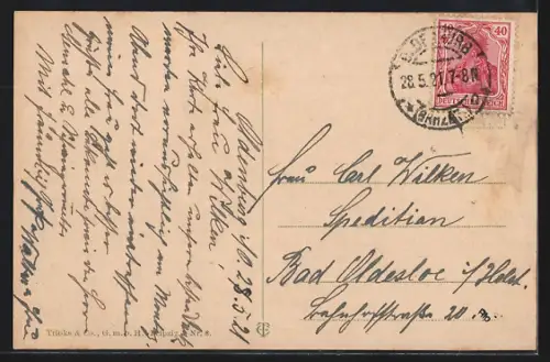 AK Oldenburg i. Gr., Partie in der Grünanlage des Cäcilienplatzes