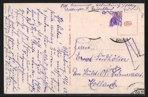 AK Oldenburg i. O., Idyll am Cäcilienplatz