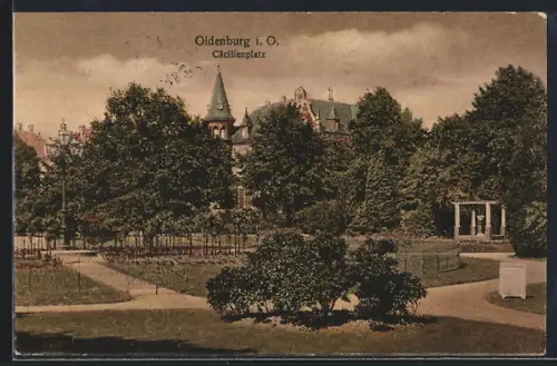 AK Oldenburg i. O., Partie am Cäcilienplatz