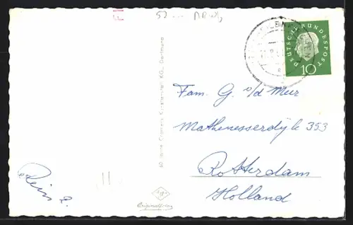 AK Geilenkirchen-Hünshoven, Rathaus, Hünshovener Kirche, Kreisverwaltung, Baeretz-Mühle