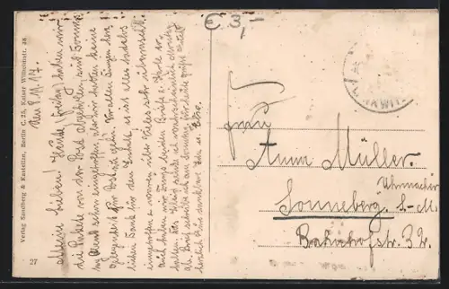 AK Berlin, Unter den Linden, Aufziehen der Schlosswache