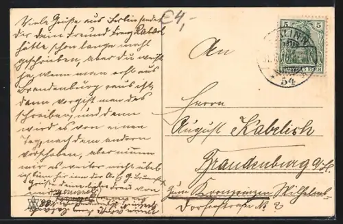 AK Berlin, Kaiser Wilhelm II. Spitze der Fahnenkompanie, Unter den Linden