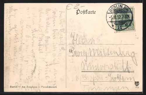 AK Berlin, Parademarsch am Zeughaus