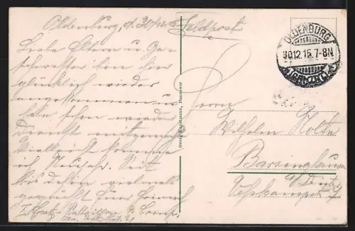 AK Oldenburg / O., Partie am Cäcilienplatz