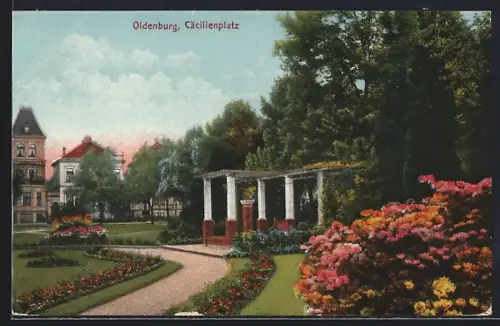 AK Oldenburg / O., Blick auf den Cäcilienplatz