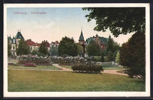 AK Oldenburg / O., Partie auf dem Cäcilienplatz