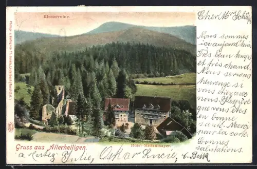 AK Allerheiligen, Klosterruine am Wald