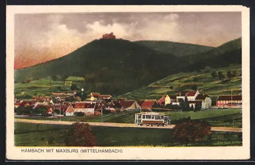AK Hambach / Weinstrasse, Ortsansicht mit Maxburg