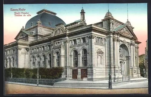 AK Essen /Ruhr, Partie am Stadt-Theater
