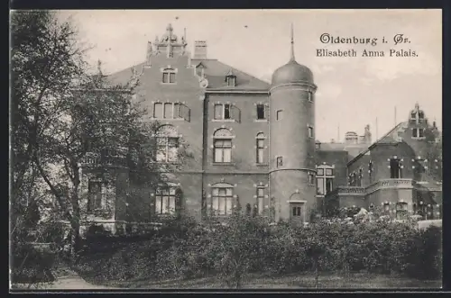 AK Oldenburg i. Gr., Blick auf das Elisabeth Anna Palais