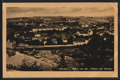 AK Werden, Blick von der Platte auf den Ort