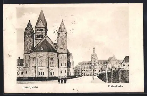 AK Essen /Ruhr, Blick auf die Erlöserkirche