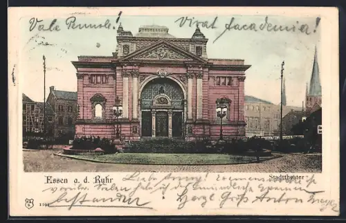 AK Essen a. d. Ruhr, Blick auf das Stadttheater