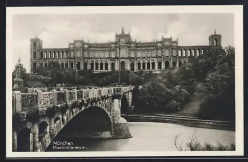 AK München, Blick zum Maximilianeum