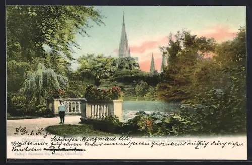 AK Oldenburg / O., im Schlossgarten