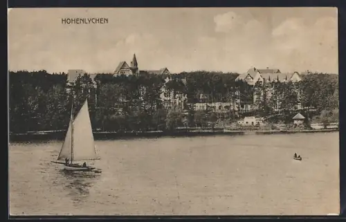 AK Hohenlychen, Seepartie mit Segelboot und Ruderboot