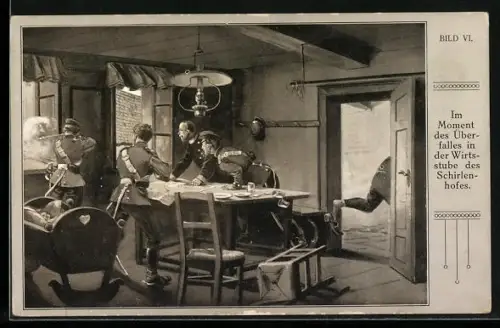 AK Überfall in der Wirtsstube des Schirlenhofes, Reichseinigungskriege