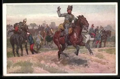 Künstler-AK Ludwig Koch: Reiter des österreichischen Militär