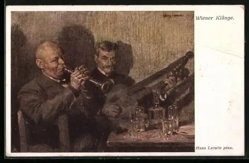 Künstler-AK Hans Larwin: Wiener Klänge, Musikanten