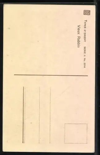 AK Vieux rabbin, alter Rabbiner