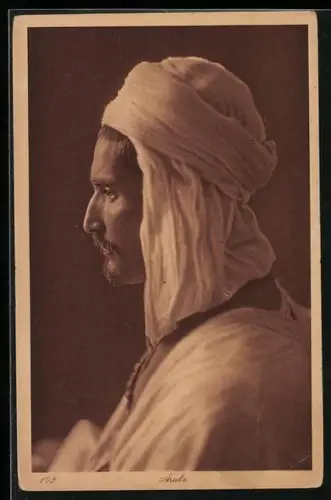 AK Arabe, Porträt Araber mit Turban
