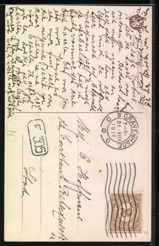 Künstler-AK Philip Boileau: Junge mit Büchern unter dem Arm mit seiner Freundin