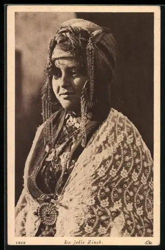 AK La jolie Zineb, Arabische Volkstypen