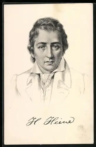 AK Porträt Dichter Heinrich Heine
