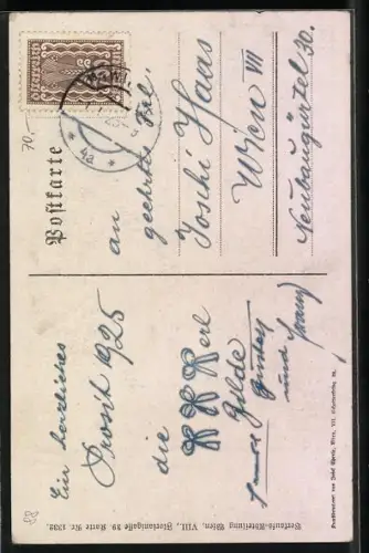 Künstler-AK Ernst Kutzer: Der Gang ist verschollen, Verdrossener Mann und fröhliche Frau, Deutscher Schulverein