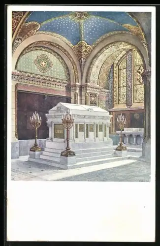 Künstler-AK Wien, Zentralfriedhof, Grabmal Dr. Karl Lueger