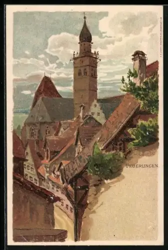 Künstler-AK C.Biese: Überlingen / Bodensee, Teilansicht