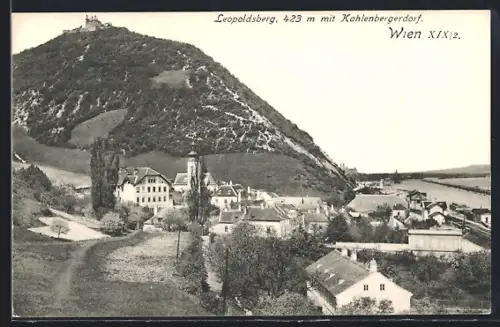 AK Wien, Gesamtansicht mit Kahlenberg