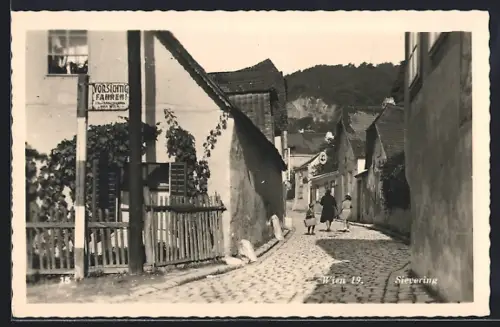 AK Wien-Sievering, Blick in eine kleine Gasse
