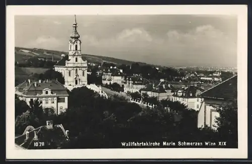 AK Wien, Blick zur Wallfahrtskirche Maria Schmerzen
