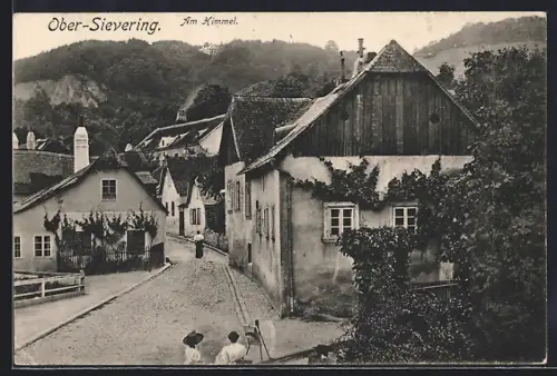 AK Ober-Sievering, Strasse am Himmel