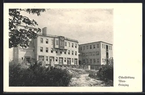 AK Wien-Grinzing, Blick auf die Schulsiedlung