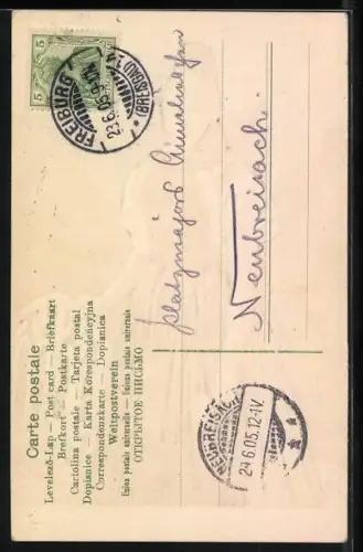 Stoff-Präge-AK Junge Frau in bayerischer Tracht